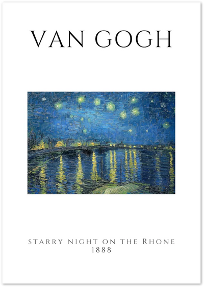 Posterux© | Starry Night on the Rhône Poster – Van Gogh Night Scene poster – premium wall art