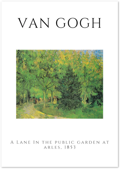 Posterux© | A Lane in the Public Garden Poster – Van Gogh Greenery poster – premium wall art