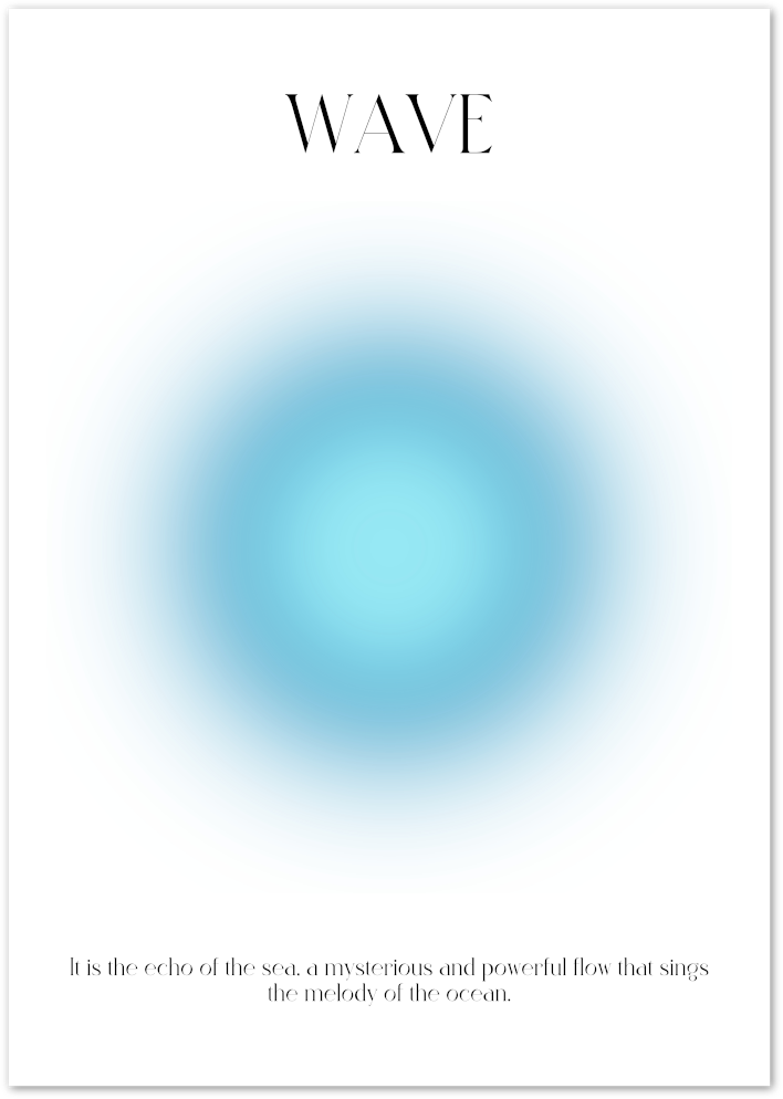 Posterux© | Wave – Minimalist Ocean Energy Poster poster – premium wall art
