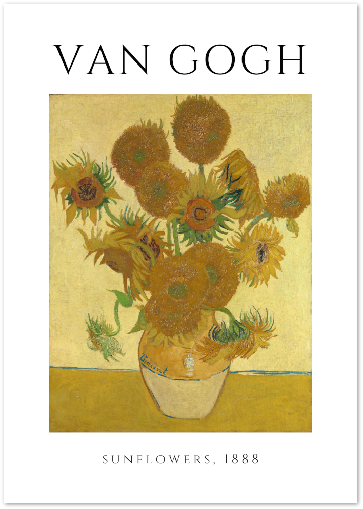 Posterux© | Sunflowers – Van Gogh Classic Floral Poster poster – premium wall art