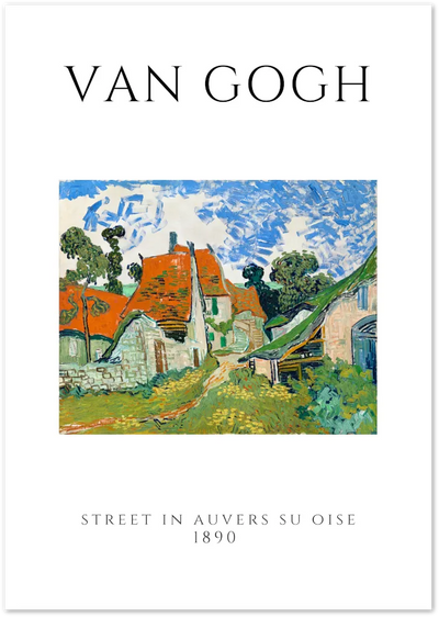 Posterux© | Street in Auvers – Van Gogh Village Scene Poster poster – premium wall art