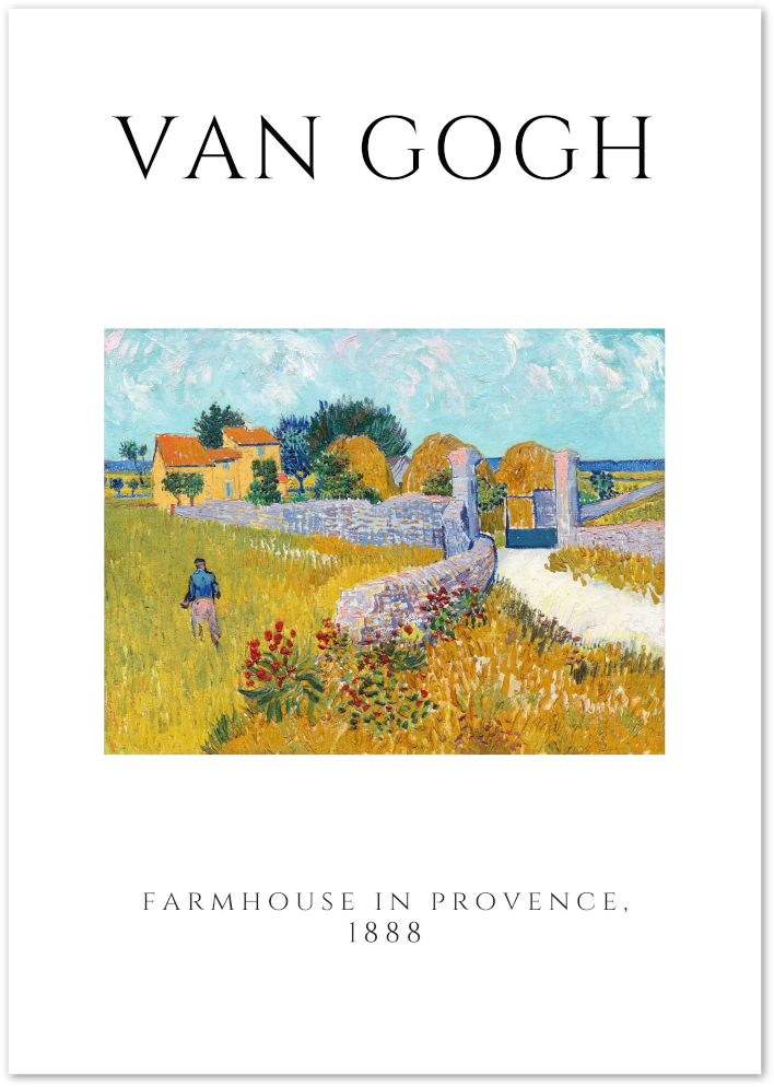 Posterux© | Farmhouse in Provence – Van Gogh Countryside Poster poster – premium wall art
