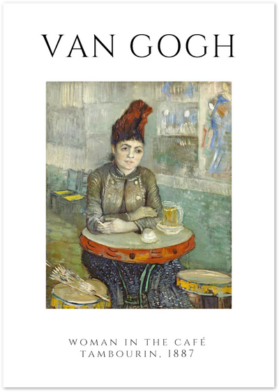 Posterux© | Woman in the Café Tambourin – Van Gogh Parisian Portrait Poster poster – premium wall art