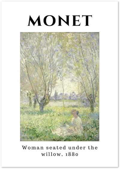 Posterux© | Woman Seated Under the Willow – Monet Impressionist Poster poster – premium wall art