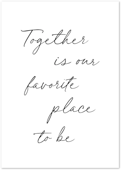 Posterux© | Together – Romantic Handwritten Typography Poster poster – premium wall art