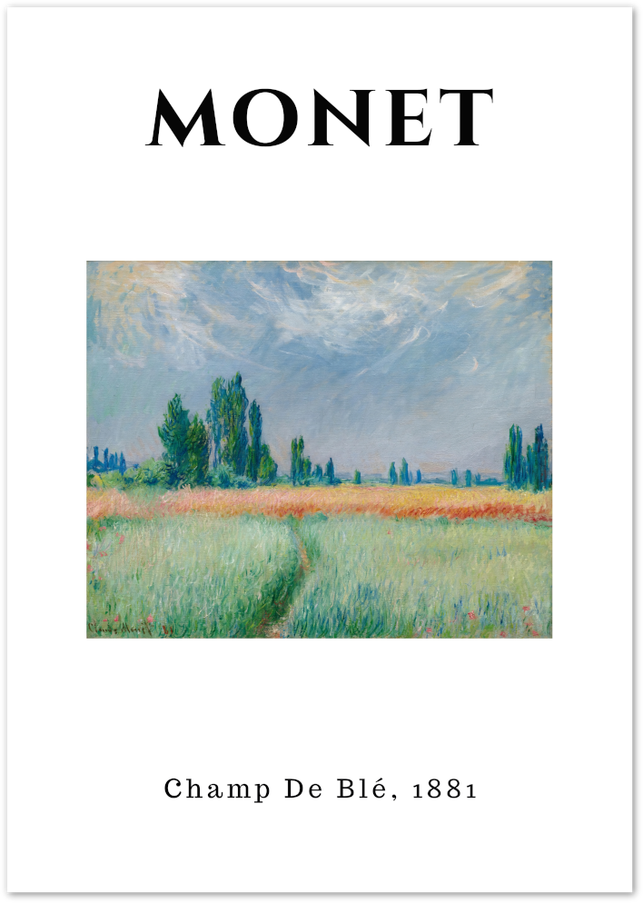 Posterux© | Champ de Blé – Monet Wheatfield Poster poster – premium wall art