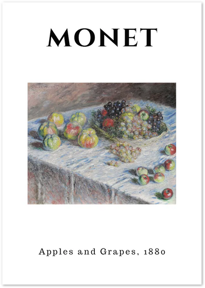Posterux© | Apples and Grapes Poster – Monet Still Life Print poster – premium wall art