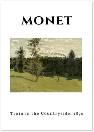 Posterux© | Train in the Countryside Poster – Monet Landscape Art poster – premium wall art