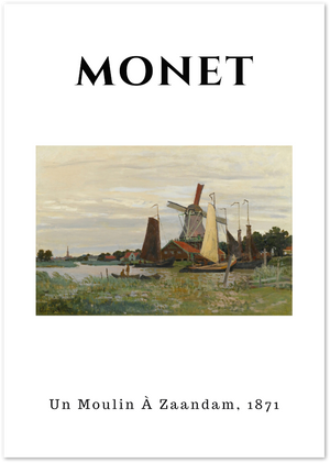 Posterux© | Un Moulin À Zaandam Poster – Monet Dutch Windmill Art poster – premium wall art