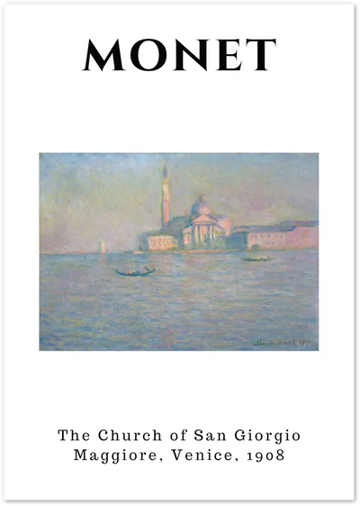 Posterux© | San Giorgio Maggiore Poster – Impressionist Venice Scene poster – premium wall art