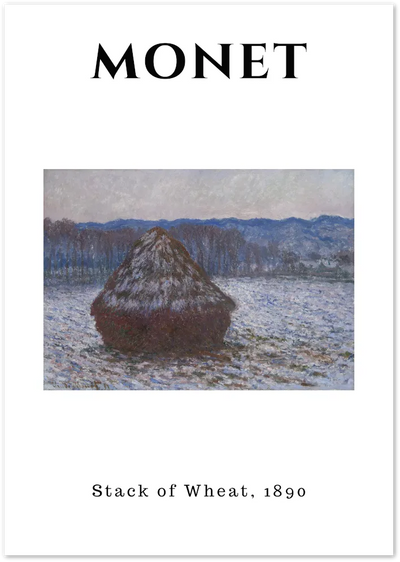 Posterux© | Stack of Wheat Poster – Winter Landscape Art poster – premium wall art