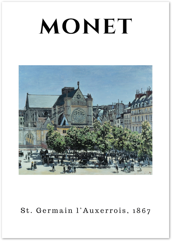 Posterux© | St. Germain l’Auxerrois Poster – Historic Paris Scene poster – premium wall art