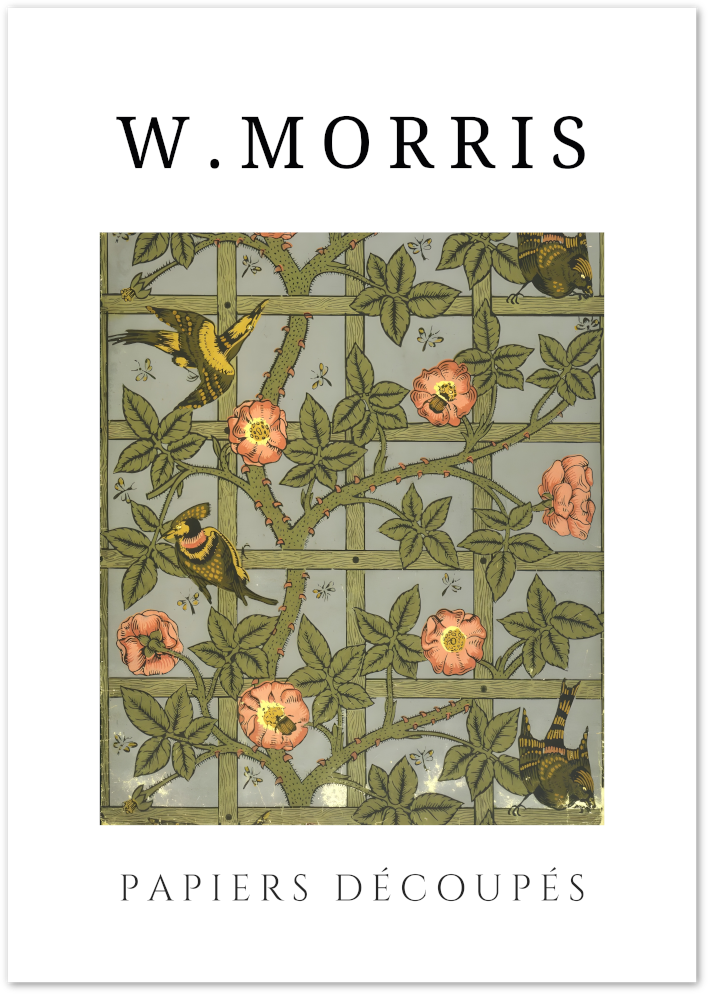 Posterux© | Trellis Garden Birds Poster – William Morris Style poster – premium wall art