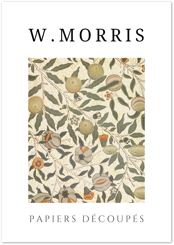 Posterux© | Pomegranate Grove Poster – William Morris Style poster – premium wall art