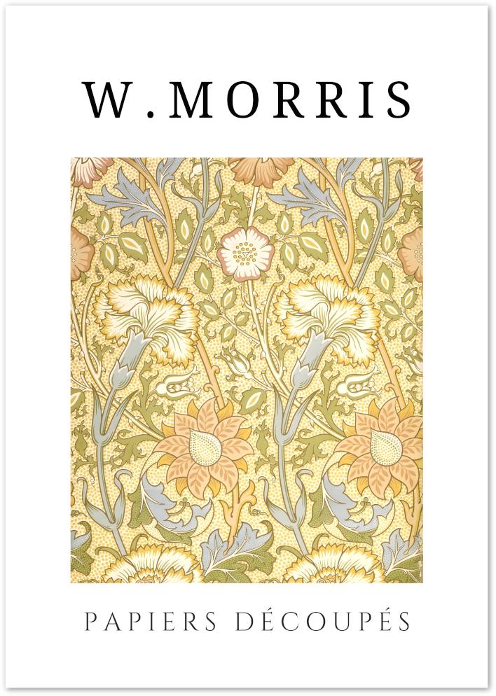 Posterux© | Soft Sunflower Poster – William Morris Vintage Floral poster – premium wall art