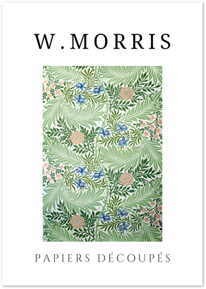 Posterux© | Green Petals Poster – William Morris Floral Pattern poster – premium wall art