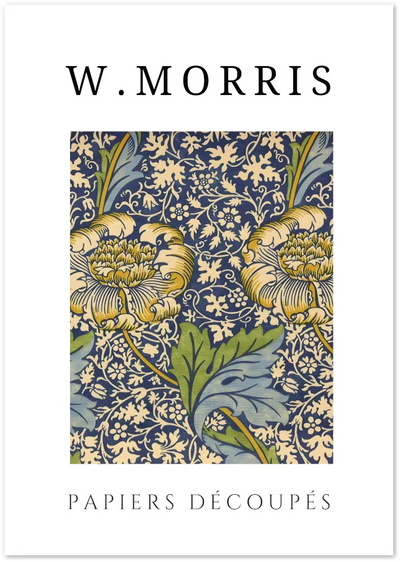 Posterux© | Midnight Garden Bloom Poster – William Morris Floral Pattern poster – premium wall art