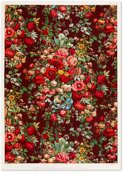 Posterux© | Chintz Flowers Poster – Rich Vintage Floral poster – premium wall art
