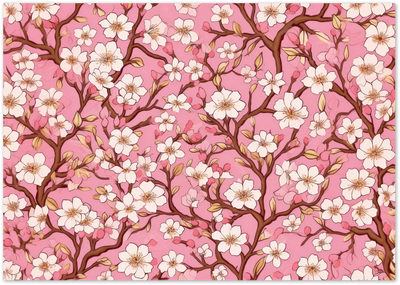 Posterux© | Cherry Blossom Branches Poster – Blush Pink Elegance poster – premium wall art