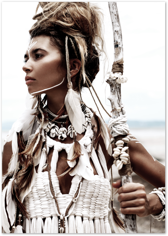 Posterux© | Bohemian Spirit – Tribal Warrior Woman Photography Poster poster – premium wall art