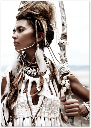 Posterux© | Bohemian Spirit – Tribal Warrior Woman Photography Poster poster – premium wall art