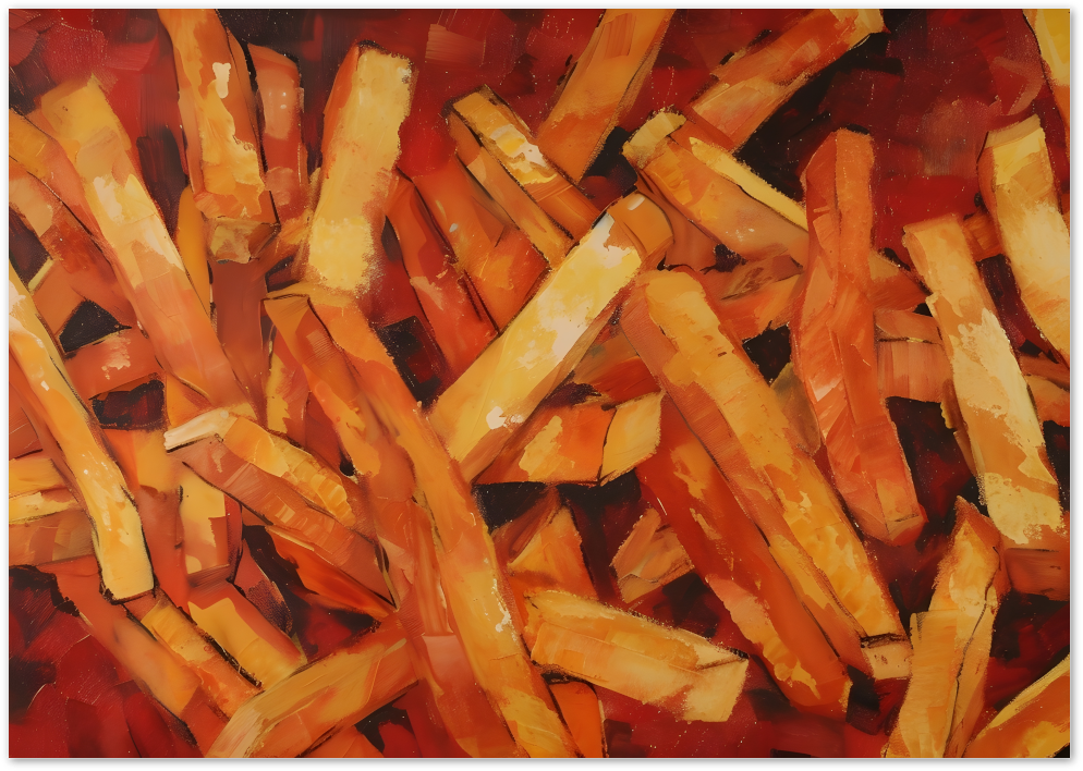Posterux© | French Fries Poster – Abstract Comfort Food poster – premium wall art