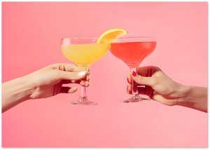Posterux© | Cheers in Pink Poster – Cocktail Photography Art poster – premium wall art