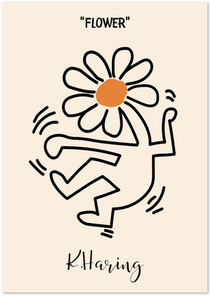 Posterux© | Orange Flower Dance Poster – Minimal Pop Art Print poster – premium wall art