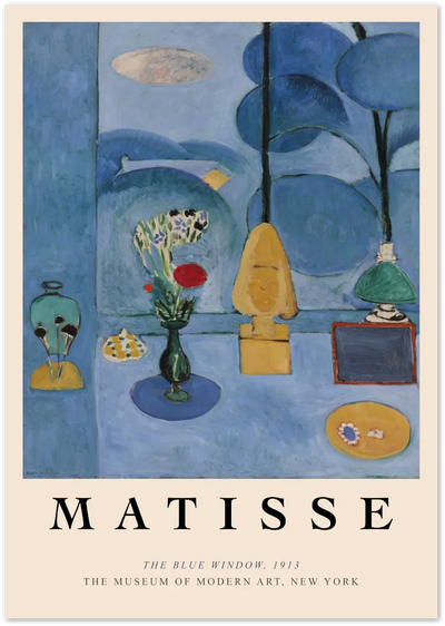 Posterux© | The Blue Window Poster – Matisse Interior Scene poster – premium wall art