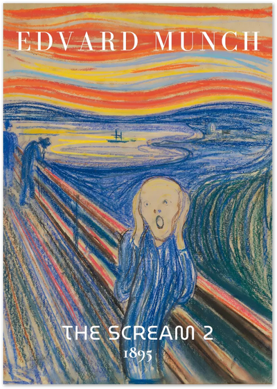 Posterux© | The Scream 2 Poster – Munch Expressionism Tribute poster – premium wall art