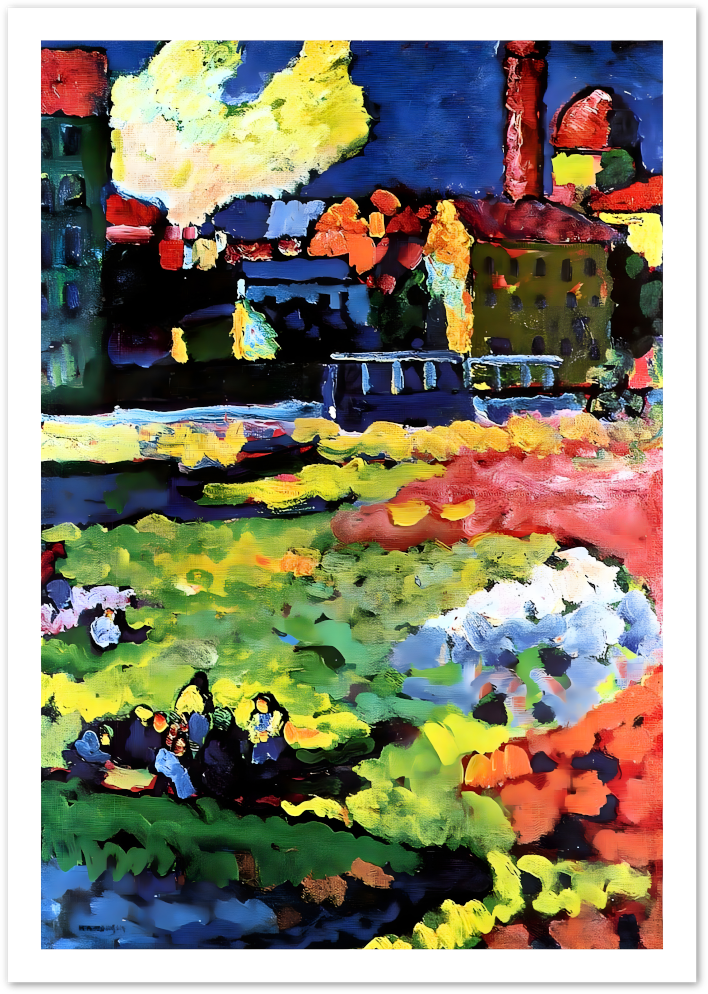 Posterux© | Colorful City Park Poster – Expressionist Landscape poster – premium wall art