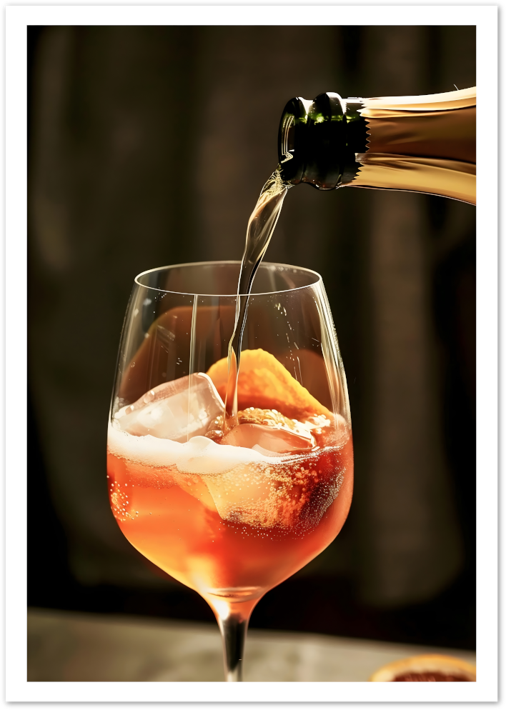 Posterux© | Sparkling Aperitif Poster – Cocktail Photography Art poster – premium wall art