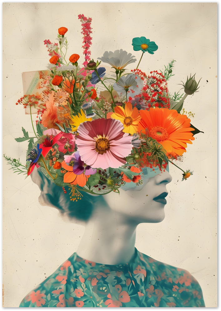 Posterux© | Flora Femme Poster – Flower Head Art Print poster – premium wall art