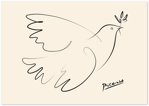 Posterux© | Dove of Peace Poster – Picasso Line Drawing poster – premium wall art