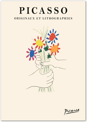 Posterux© | Bouquet of Peace Poster – Picasso Color Drawing poster – premium wall art