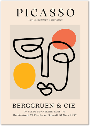 Posterux© | Les Déjeuners Dessins Poster – Picasso Abstract Face poster – premium wall art