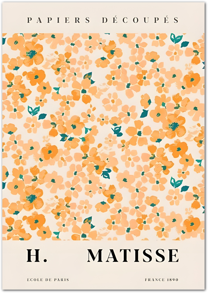 Posterux© | Matisse Bloom Poster – Floral Cut-Out Style poster – premium wall art