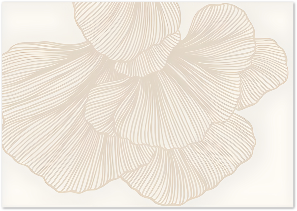 Posterux© | Delicate Petals Poster – Floral Line Art poster – premium wall art