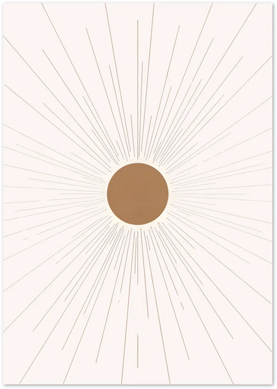 Posterux© | Radiant Sun Poster – Abstract Minimalism poster – premium wall art