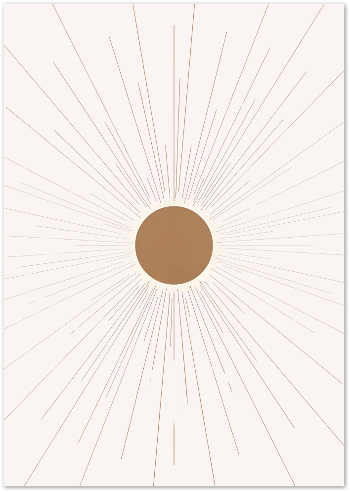 Posterux© | Radiant Sun Poster – Abstract Minimalism poster – premium wall art