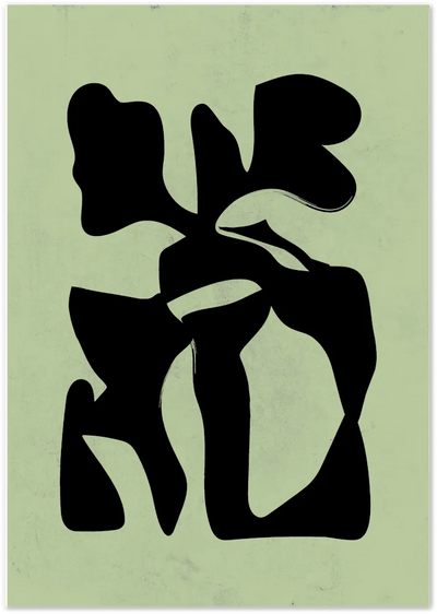 Posterux© | Green Form Poster – Abstract Botanical Inspired Shape poster – premium wall art