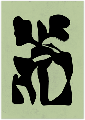 Posterux© | Green Form Poster – Abstract Botanical Inspired Shape poster – premium wall art