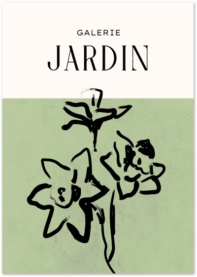 Posterux© | Jardin Flowers Poster – Artistic Ink Floral Print poster – premium wall art