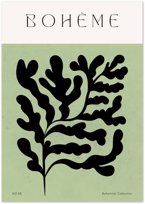 Posterux© | Jardin Vert Poster – Artistic Floral Ink Style poster – premium wall art