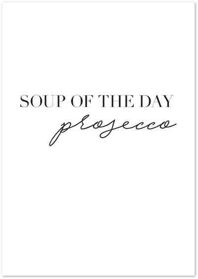 Posterux© | Soup of the Day – Playful Handwritten Typography Poster poster – premium wall art