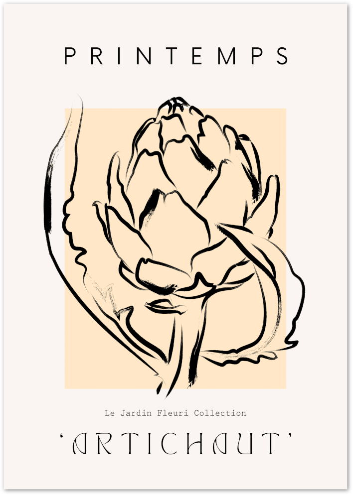 Posterux© | Artichaut Poster – Le Jardin Fleuri Collection poster – premium wall art