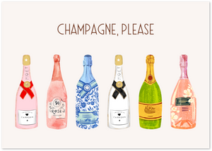 Posterux© | Champagne Please Poster – Colorful Bottle Art poster – premium wall art