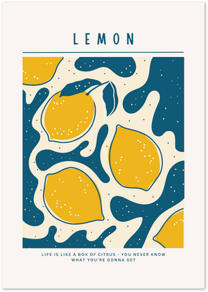 Posterux© | Lemon Poster – Citrus Pop Art Print poster – premium wall art