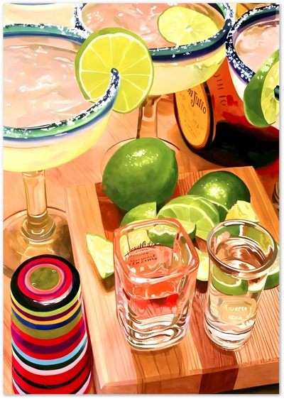 Posterux© | Margarita Time Poster – Tequila & Lime Art poster – premium wall art