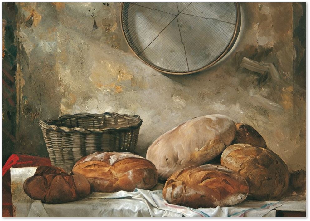 Posterux© | Rustic Bread Poster – Vintage Bakery Still Life poster – premium wall art